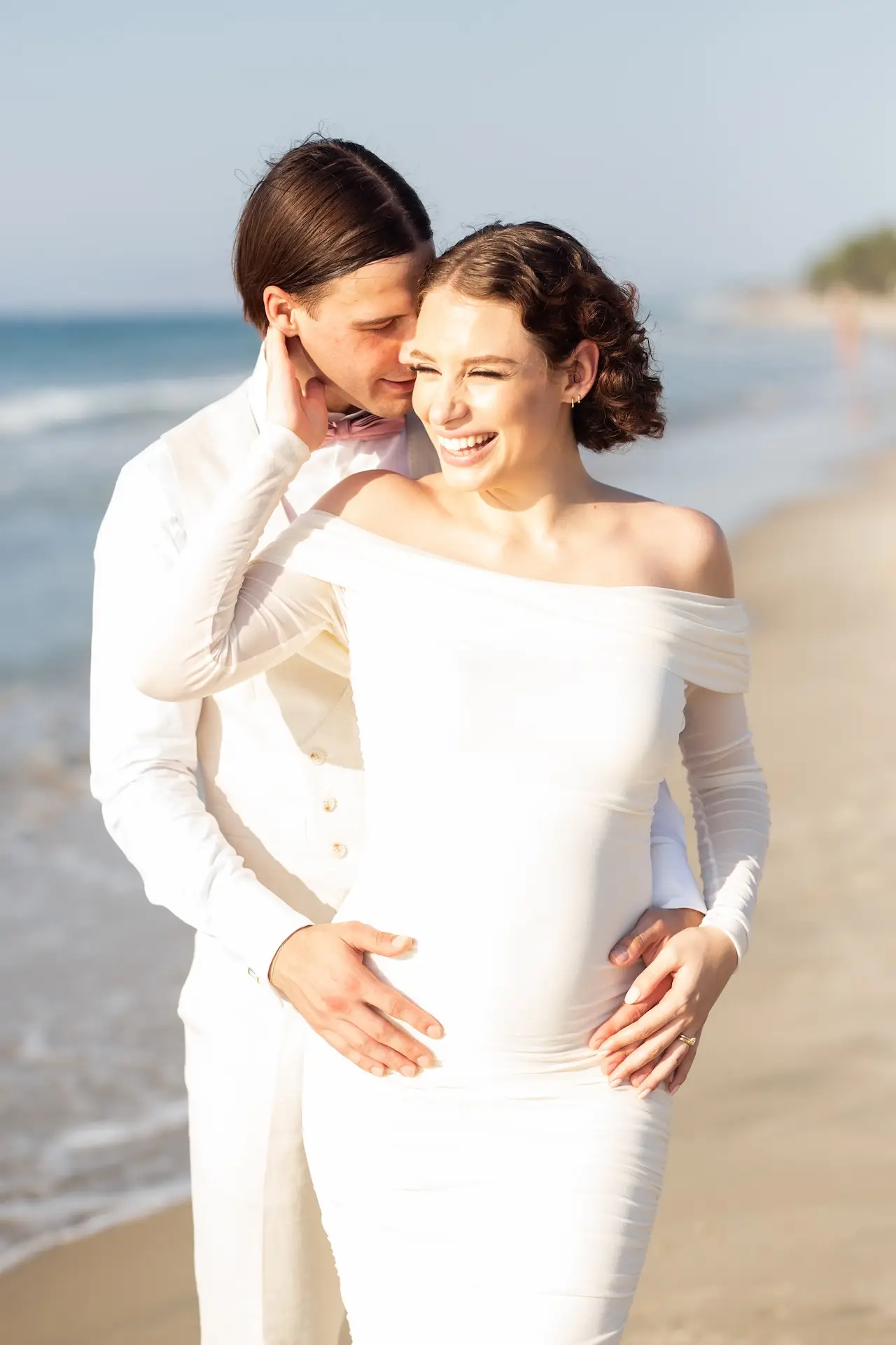 Hochzeitsfotos am Strand mit Brautpaar